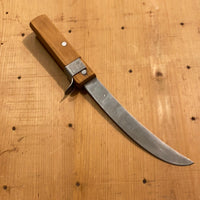Russell Green River Works 6” Curved Boning / Trimming Knife Carbon Steel & Beech W Guard