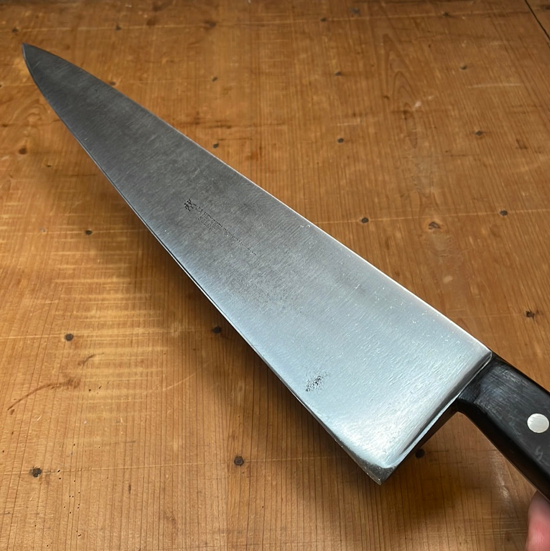 J A Henckels 12" Hand Forged Carbon Steel Chef Knife Model 108 1920s-30s