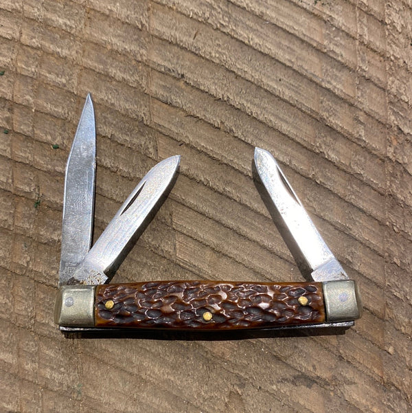 Sword & Shield 3” Stockman Folder Solingen 1960’s