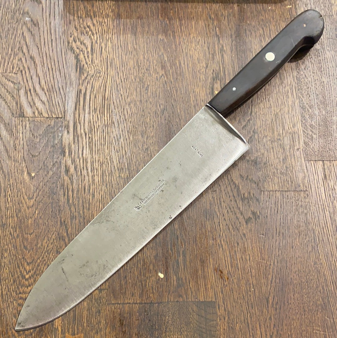 J A Henckels 9.25” Chef Knife Handforged Carbon Steel 1950s