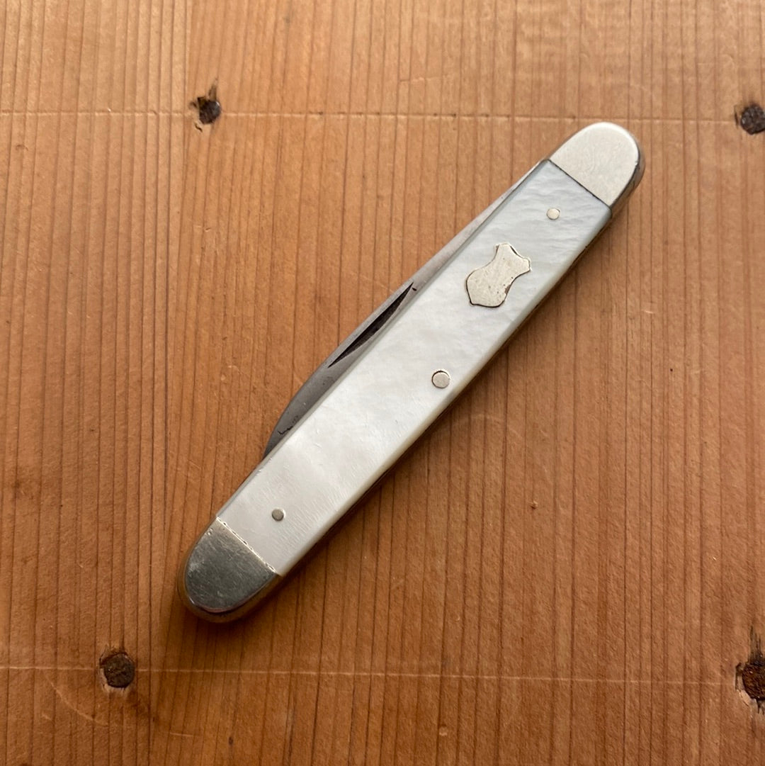 JS Holler & Co. Adolph Blaich SF 3 1/8” Pen Knife Mother of Pearl 1893-1915