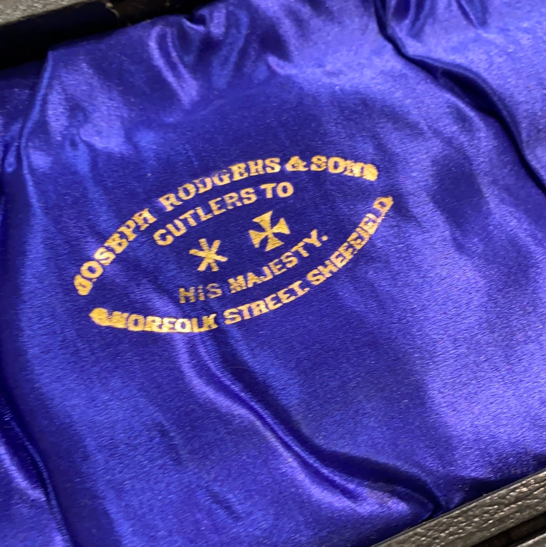 Joseph Rodgers & Sons Cutlers to His Majesty Carving Knife & Fork 1901 to 1948 pre 1930?