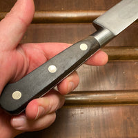 Sabatier Trumpet / Ancien Maison 12” Round Tip Carving Knife Stainless France 1950’s