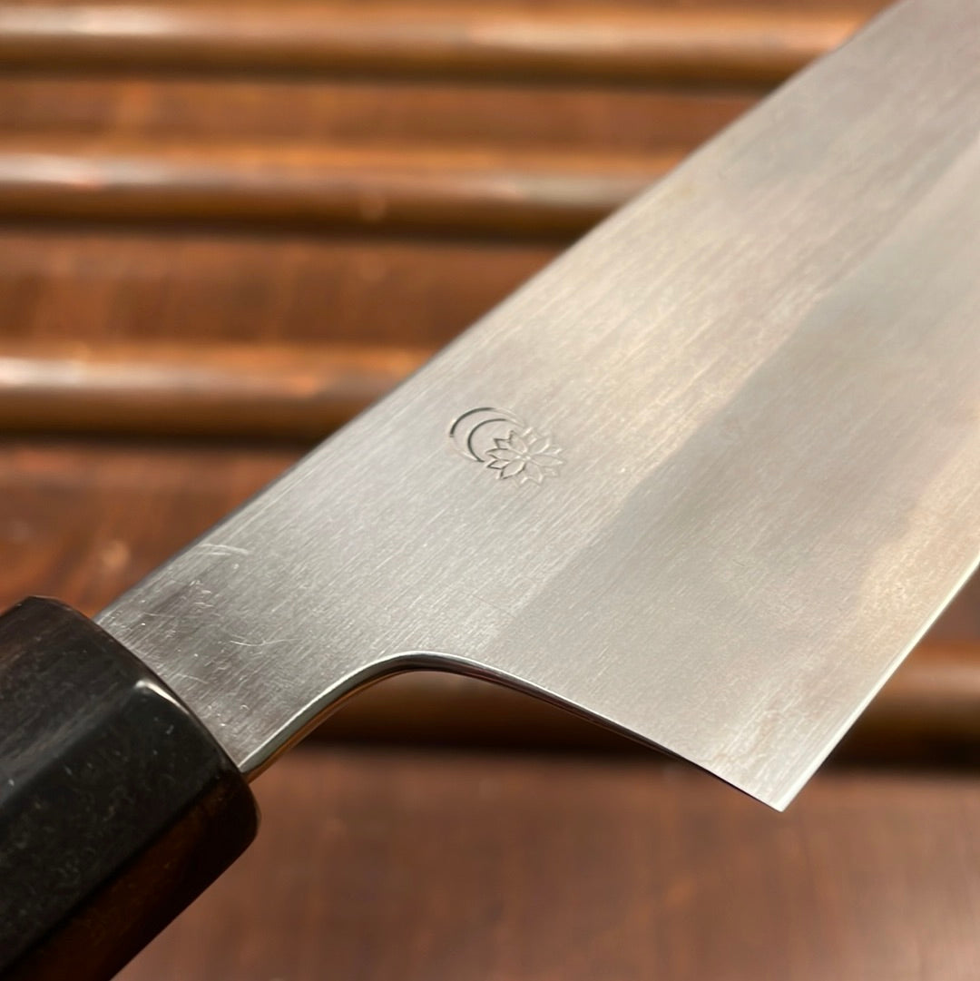 Sakai Kikumori 'Kikuzuki Kasumi' 180mm Santoku - Shirogami 2