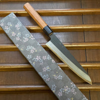 Hitohira Kikuchiyo Kyuzo 210mm Gyuto Iron Clad Shirogami 2 Oct Cherry / Ebony