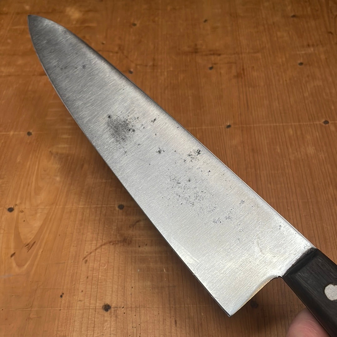 American 10" Chef Knife Carbon Steel & Rosewood ~1930's-60's