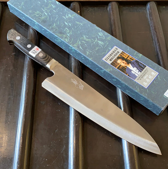 Teruyasu Fujiwara ‘Teruyasu’ 240mm Mioroshi Deba Shirogami 1 Kasumi Western Handle