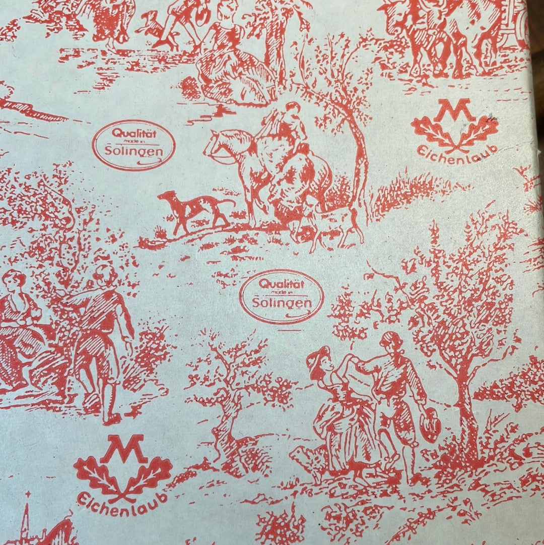 Eichenlaub Sardine Forks Stainelss & Ebony Solingen Germany~1970's In Box