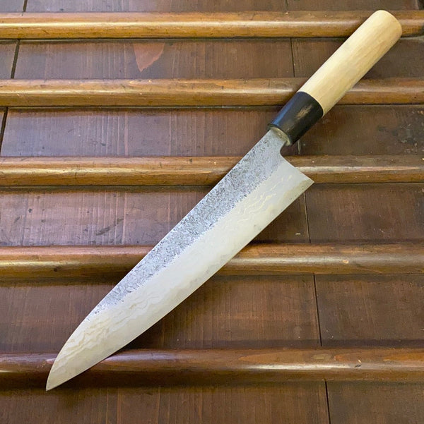 Tojiro 210mm Gyuto Aogami 2 Iron Suminagashi Ho / Horn W Kiri Box