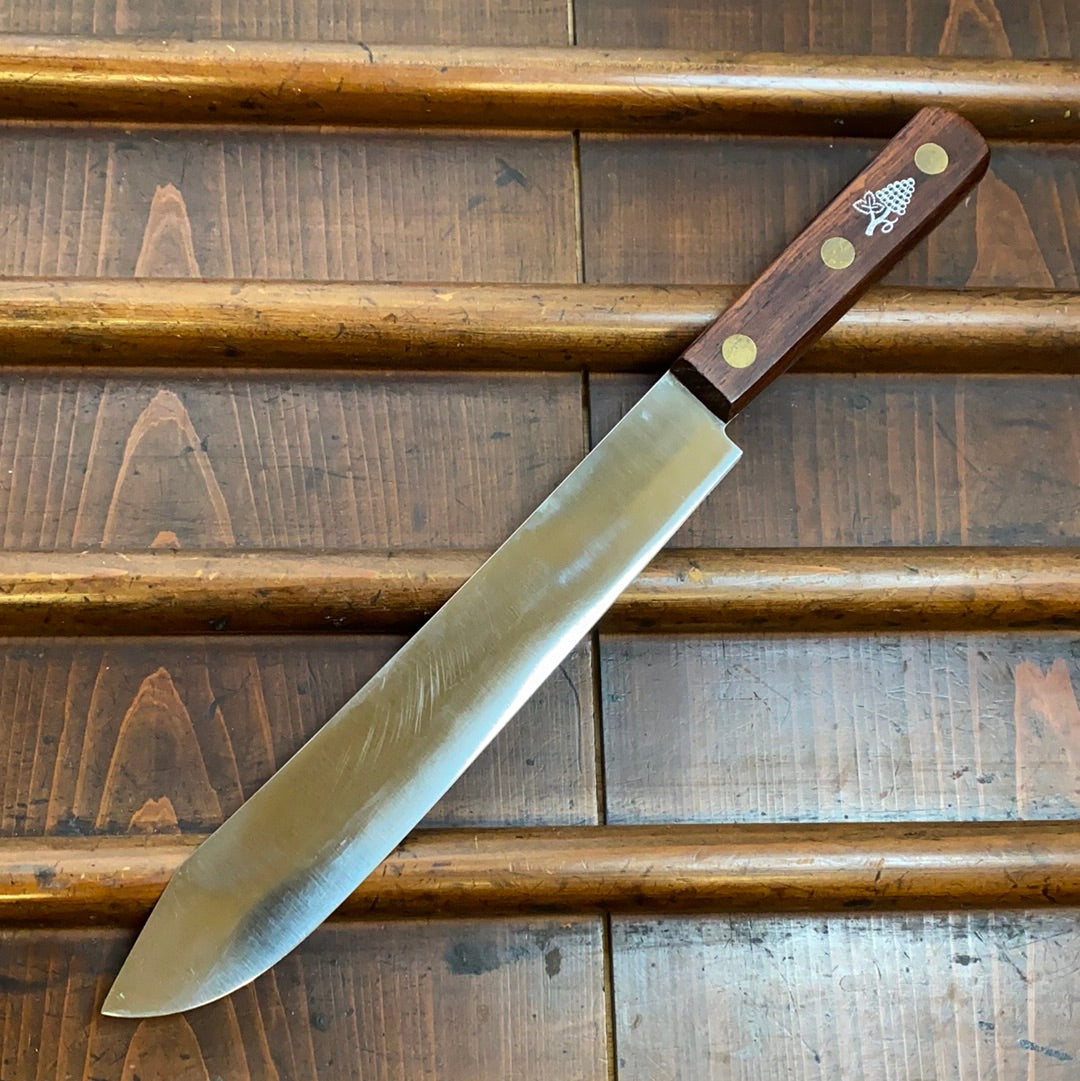 K Sabatier Jeune 8” Bullnose Butcher Knife Carbon Steel 1960s