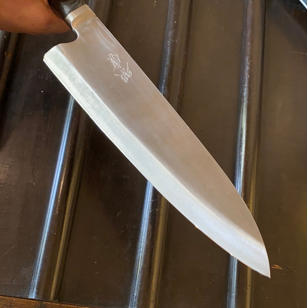 Teruyasu Fujiwara ‘Teruyasu’ 240mm Mioroshi Deba Shirogami 1 Kasumi Western Handle