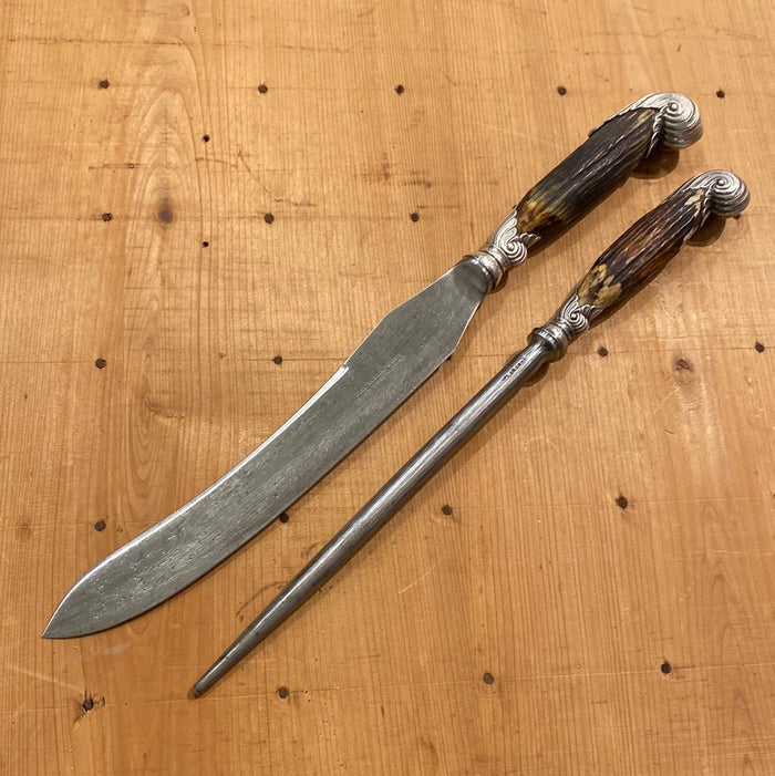 John Bagshaw & Sons Liverpool Carving Knife & Steel C. 1901
