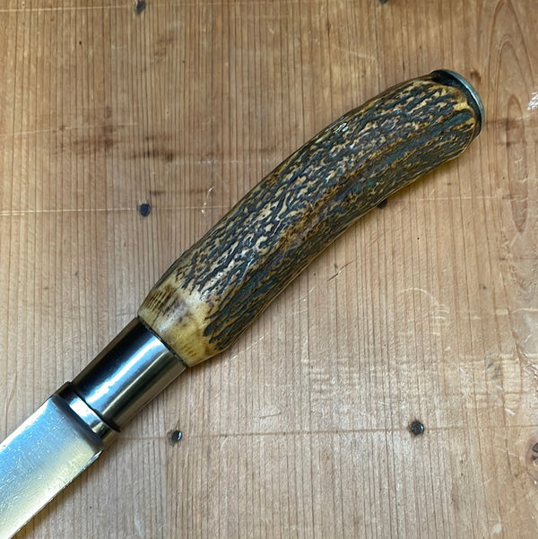 American 12" Flexible Ham / Salmon Slicer Carbon Steel Antler Re-Handle