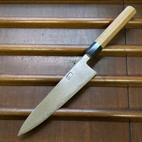 Sakai Konosuke Fujiyama FM 210 Gyuto Shirogami 2 - Ground by Myojin Naohito w saya