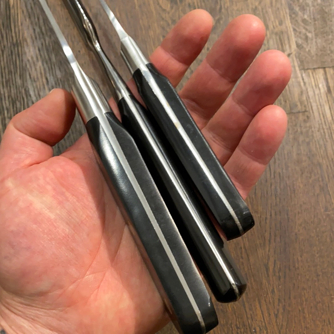 Sabatier Trumpet Ancienne Maison Carving Set Forged Stainless 1950s