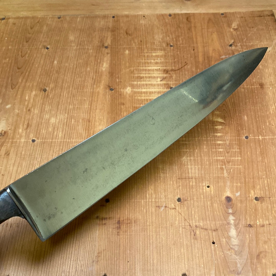 J. A. Henckels 10” Chef Knife Handforged Carbon Steel 1960’ early 70’s