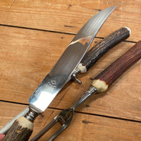 Eichenlaub Carving Set Stainless & Stag Solingen Germany ~1950s-60s In Box