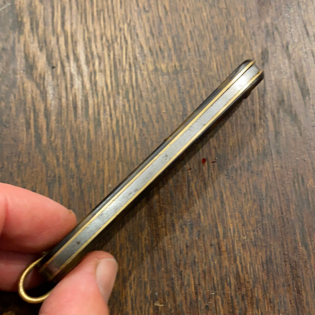 Unmarked 3 1/2” Wide Pen Knife Imitation Tortoise - France 1920’’s 30’s??