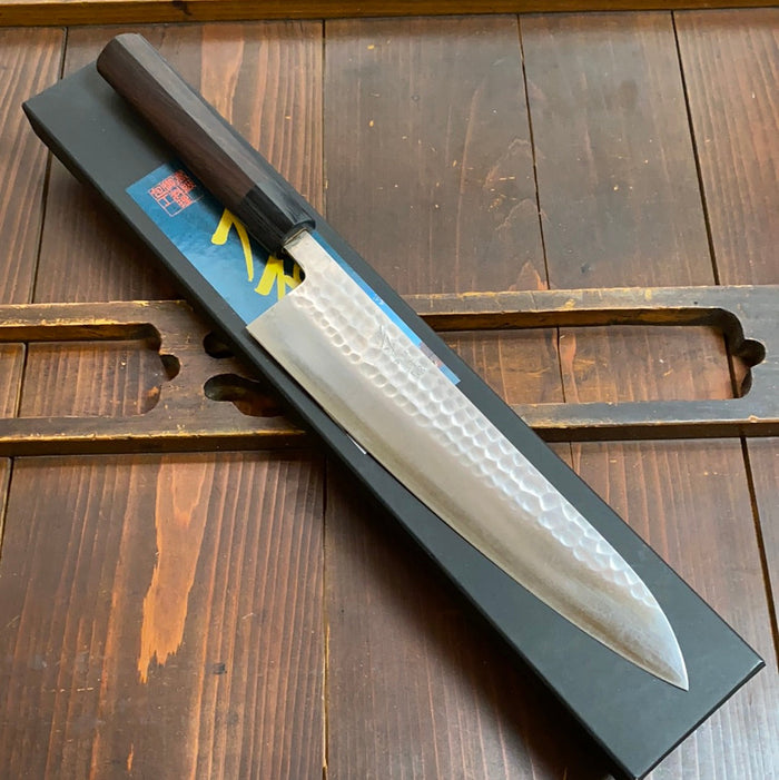 Ohishi 240mm Gyuto SLD Tsuchime Hammer Mark