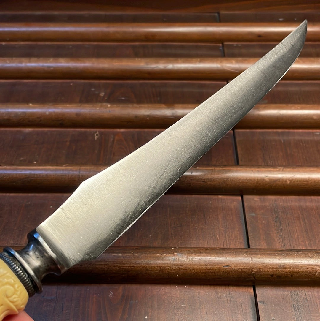 Landers Frary & Clark Aetna Works Carving Set Molded Celluloid & Carbon Steel