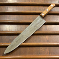 Unmarked 12” Chef Knife Carbon Steel American 1930’s-50’s Lamson?