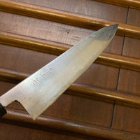 Sakai Konosuke Fujiyama FM 210 Gyuto Shirogami 2 - Ground by Myojin Naohito w saya