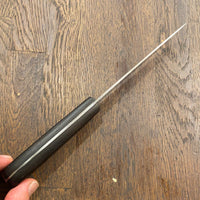 Unmarked (German?) 5.5” Boning Knife Semi Flex Carbon Steel Walnut Handle