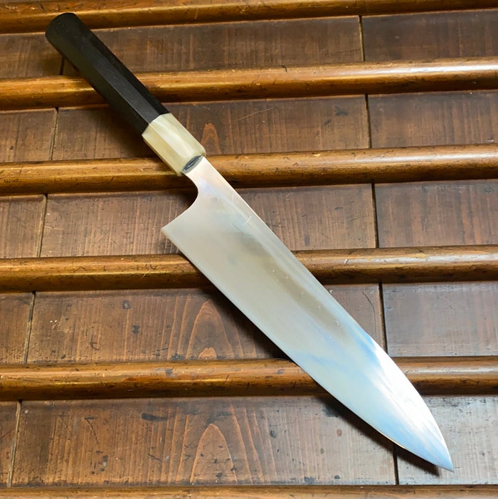 Hitohira Togashi Yohei 240mm Gyuto Aogami 2 Mizu Honyaki Taihei Ebony with Saya