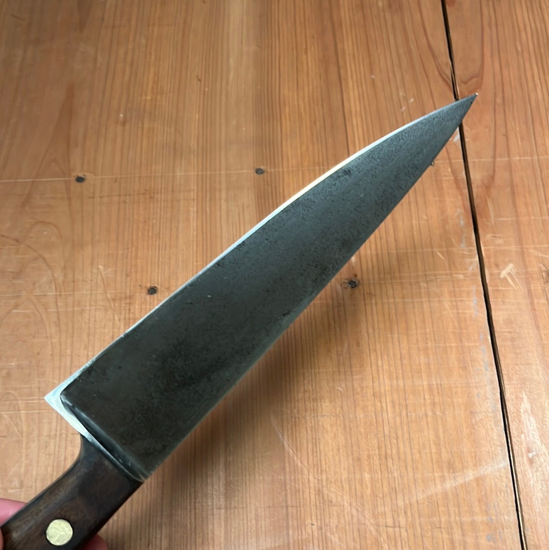 Unmarked Forged 8" Chef Knife Carbon Steel -Germany 1950's/60's?