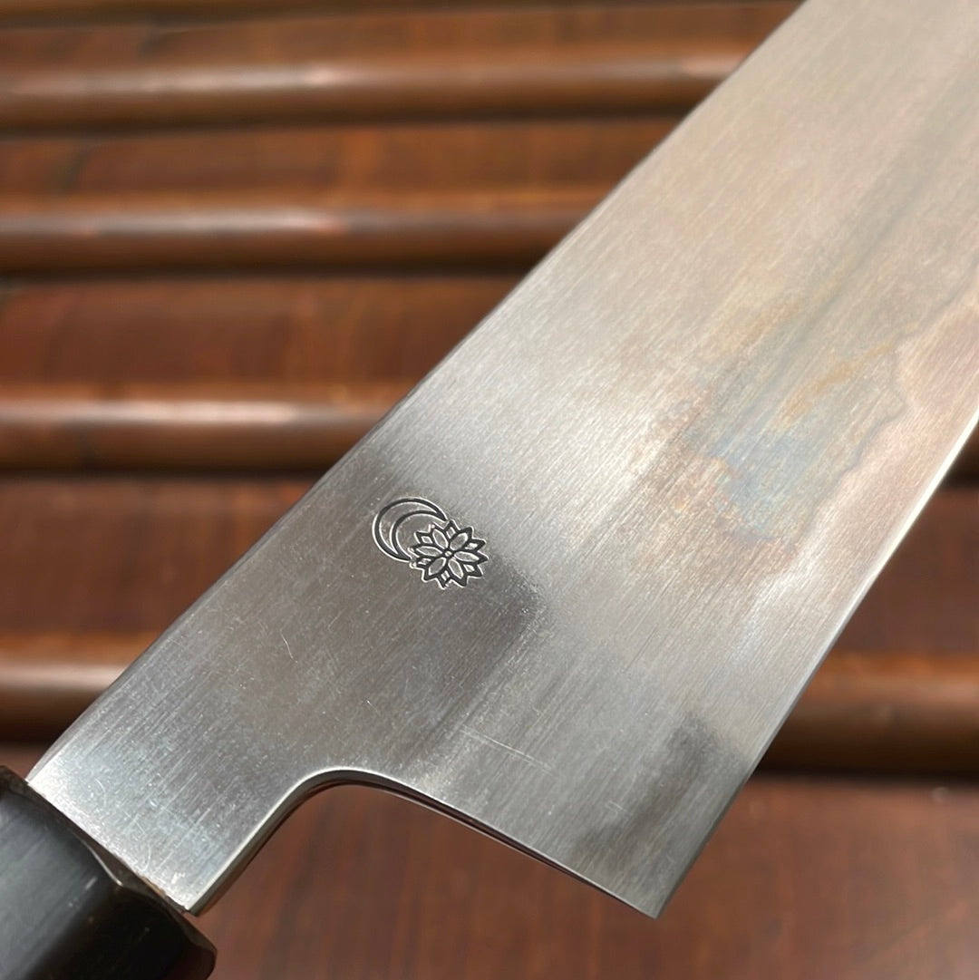 Sakai Kikumori 'Kikuzuki Kasumi' 180mm Kiritsuke Santoku - Shirogami 2