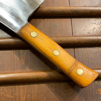 Fulton Brand Foster Bros 7” Cleaver 1107 Solid Carbon Steel 1940’s-50’s