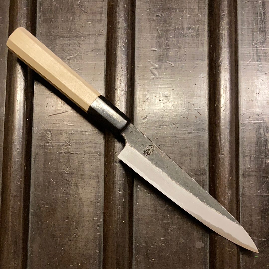 Sakai Kikumori Kikuzuki Kuro 150mm Petty Shirogami 2 – Bernal Cutlery