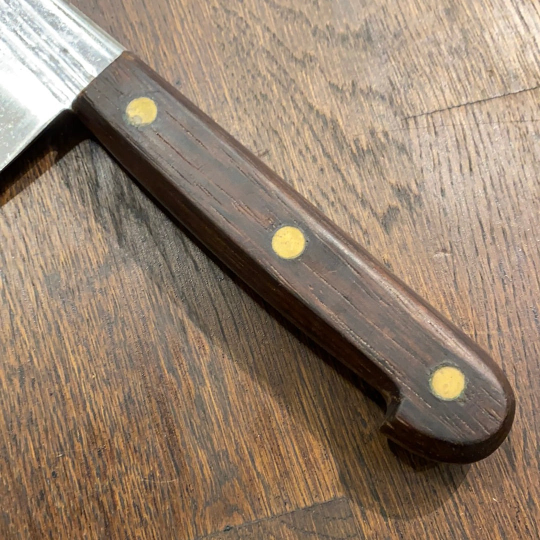 Hammer Forged 10.5” Chef Knife Carbon Steel 1930’s-60’s Rosewood Handle