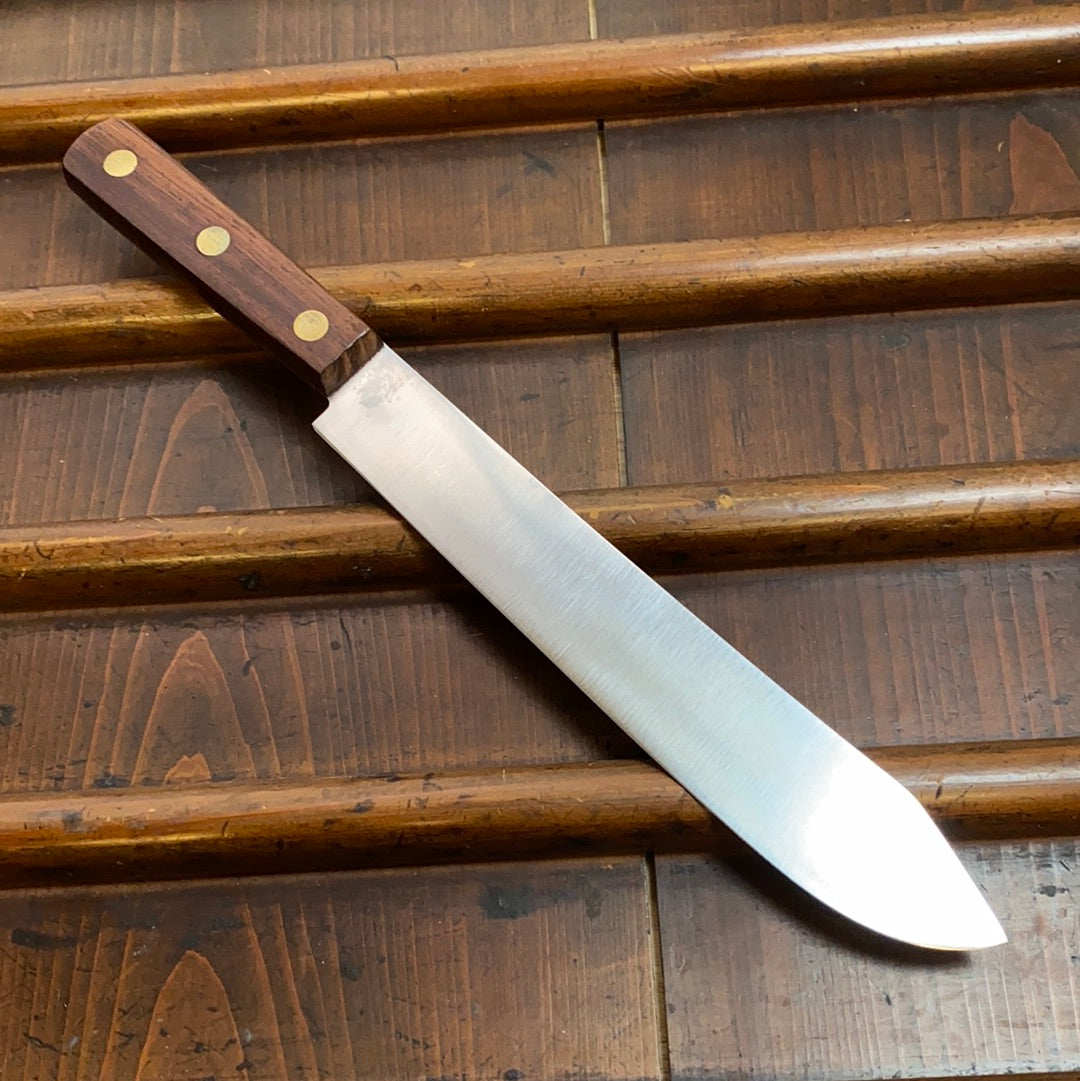 K Sabatier Jeune 8” Bullnose Butcher Knife Carbon Steel 1960s
