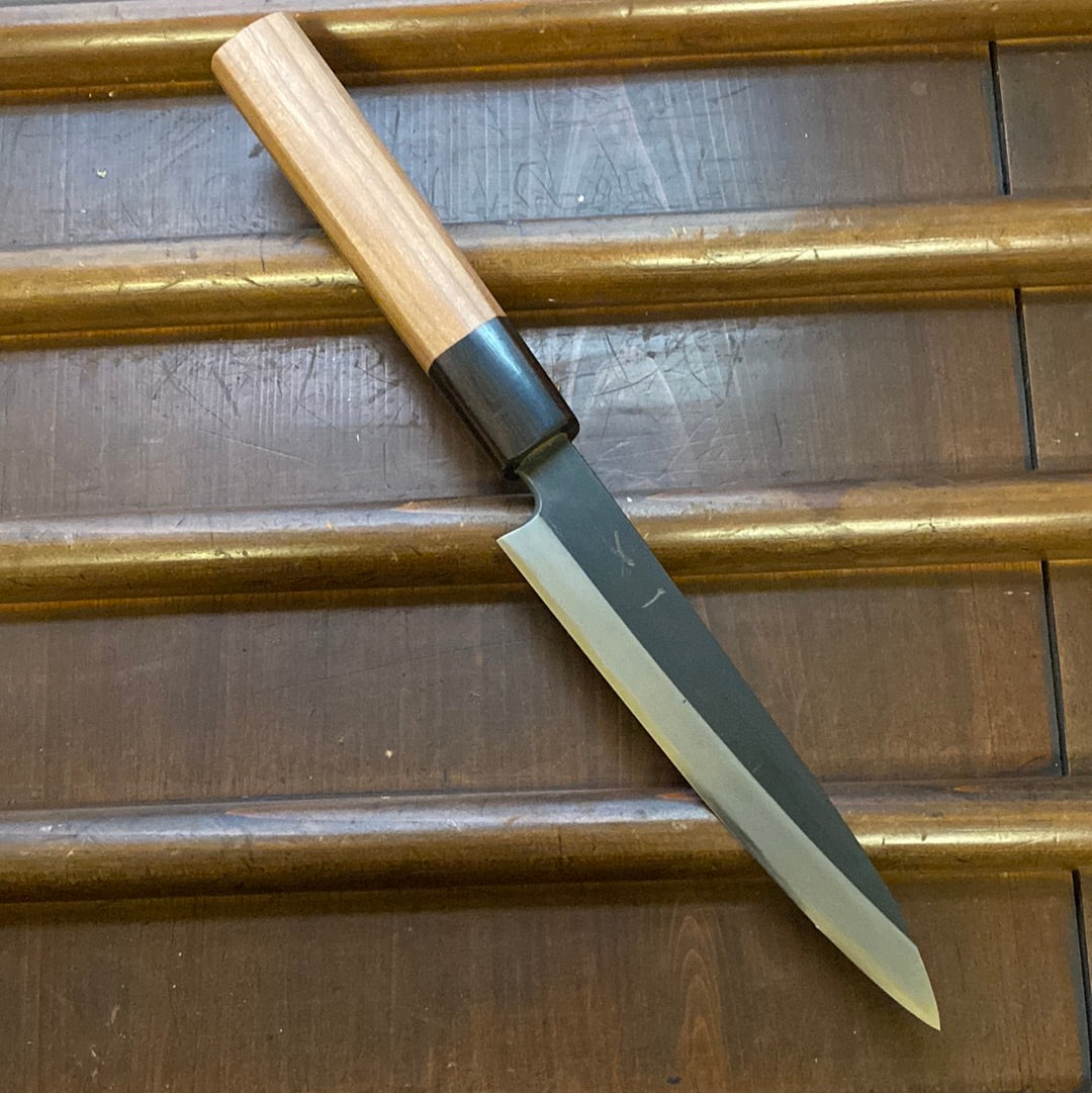 Hitohira Kikuchiyo Kyuzo 150mm Petty Iron Clad Shirogami 2 Oct Cherry / Ebony