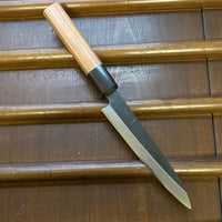Hitohira Kikuchiyo Kyuzo 150mm Petty Iron Clad Shirogami 2 Oct Cherry / Ebony