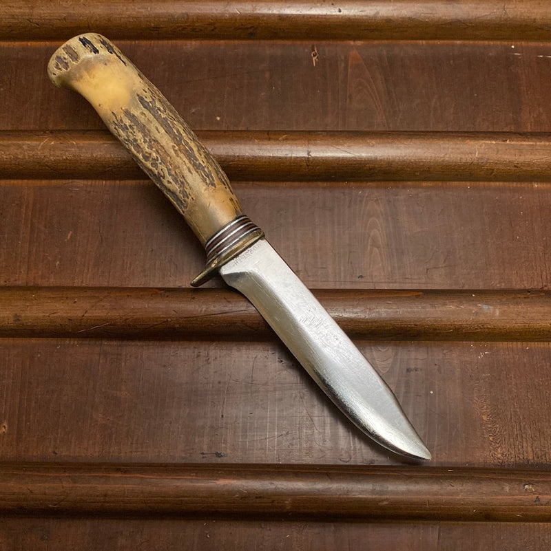 Morseth 5” Original Model 1 Stag Safe-Lok Sheath - Norway / Washington USA 1950’s