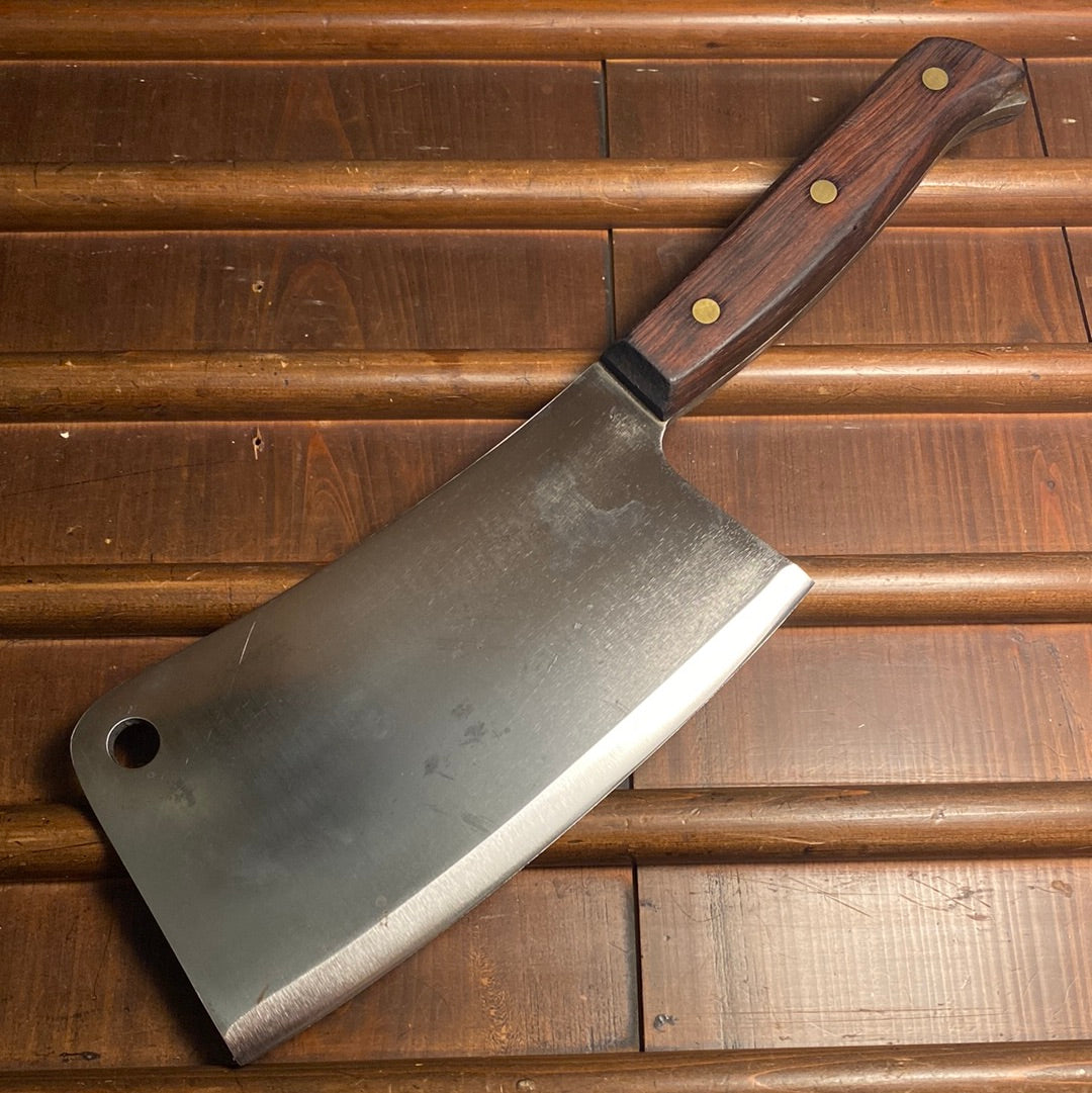 American 8" Cleaver Carbon Steel & Rosewood 1960's-70's?