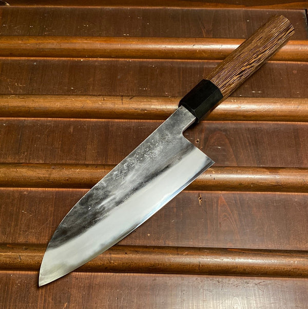 Jiro Nakagawa 165mm Wa Santoku Shirogami 1 Tsuchime Taihei Tagayasan Handle #454