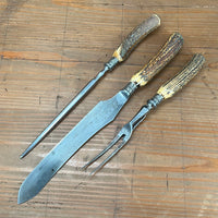 Joseph Rodgers & Sons Carving Set Sheffield Carbon Steel 1901-48 Argentina Export?