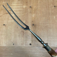 Hors d'ourve Fork Set Chromed Carbon Steel & Horn In Box Germany  1950s