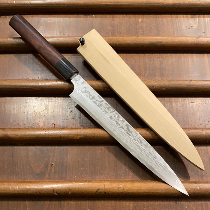 Kitaoka 210mm Yanagi Aogami 2 Suminagashi W Saya