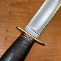 Case 5" Fixed Blade Marble's Style Carbon Steel Stacked Leather 1940s