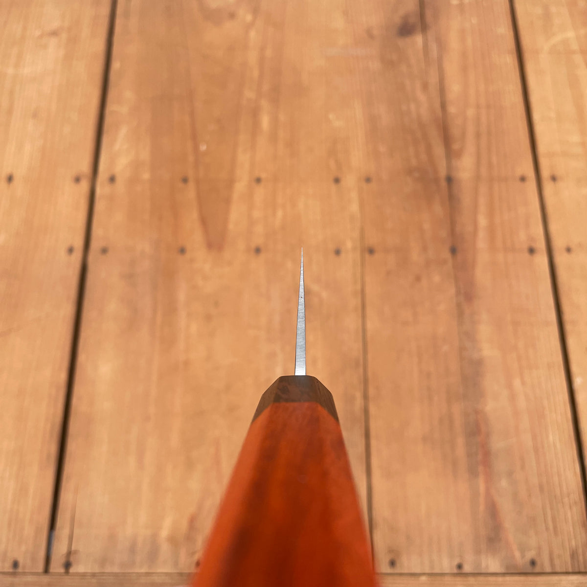 Hitohira TD 165mm Nakiri Stainless Clad Aogami 2 Kurouchi Padauk Handle