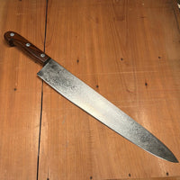 KA-BAR 14" Chef Knife Carbon Steel Custom Rosewood Handle