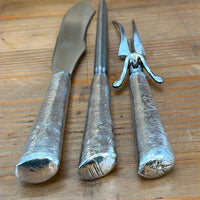 Crown Cutlery Co Carving Set Carbon Steel Sterling Sheffield