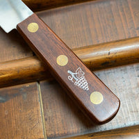 K Sabatier Jeune 8” Bullnose Butcher Knife Carbon Steel 1960s