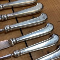 Thomas Bradbury & Sons Sterling Georgian Style Tea Forks & Knives Hallmarked 1926