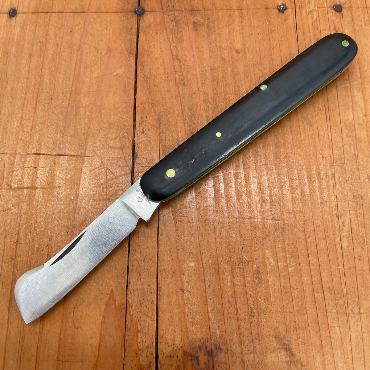 New Vintage Friedr Herder 4" Grafting Knife Slip Joint Composite Handle Solingen, Germany 1970-90