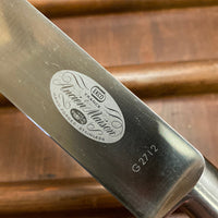 Sabatier Trumpet / Ancien Maison 12” Round Tip Carving Knife Stainless France 1950’s